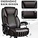 Big and Tall Office Chair 500lbs, High Back Extra Wide Leather Office Executive Chair for Heavy People, Ergonomic Thick Padded Heavy Duty Office Chair with Lumbar Support & Quiet Rubber Wheels, Brown