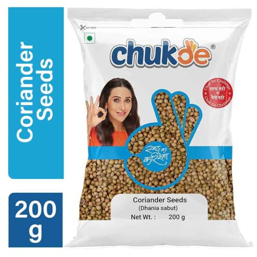 Image of Chukde Dhania Sabut - 200 Gm | Whole Coriander Seeds for Cooking, also known as Dhania, Malli, Dhaniyalu, Kottambari Beeja (Pack of 3)