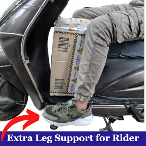 Image of Activa Front Footrest for Riders | Fits Honda Activa 1G to 5G | Heavy Duty Metal with Anti-Slip Rubber | Easy Installation