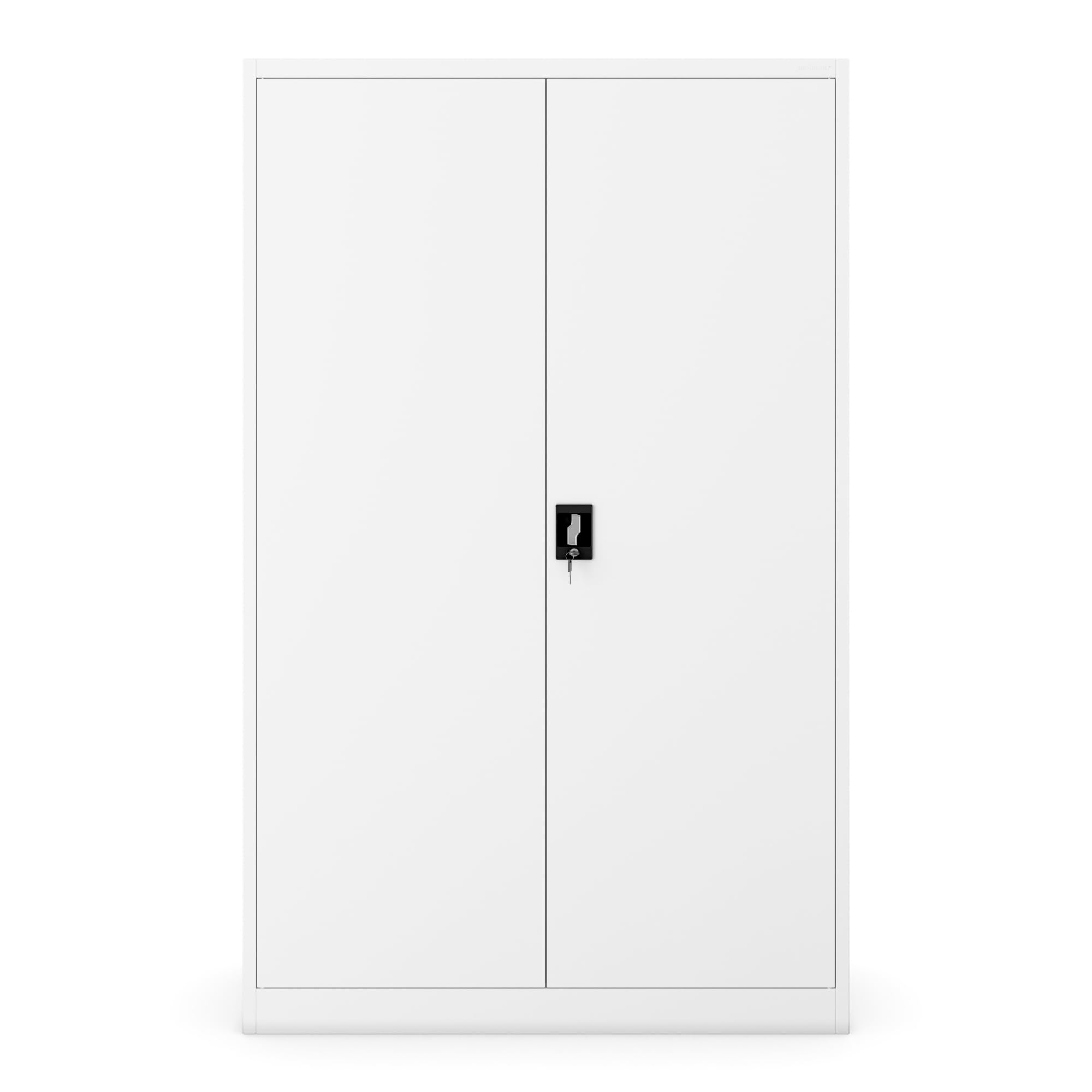 Jan Nowak armadio metallico professionale largo per ufficio armadio archivio in acciaio con serratura per faldoni A4 grande capacità e organizzazione documenti 185 x 115 x 60 cm Bianco