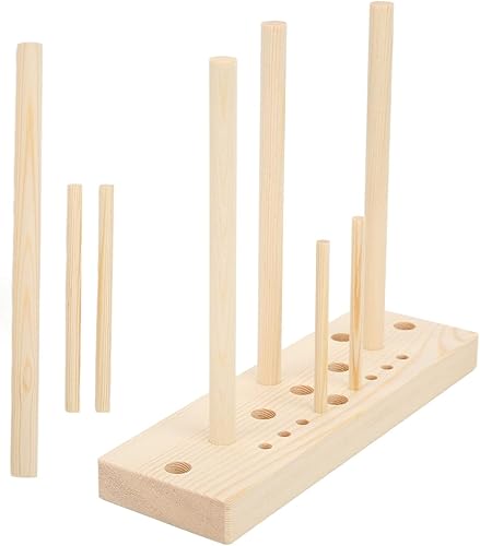 Miniatura 7 de Máquina de arco para cinta, guirnalda ovalada de madera para coronas, varios tamaños, ajustable con palos de madera para hacer lazos, regalo,