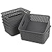Pekky Grey Plastic Storage Baskets, Classroom Organization Baskets, 6 Packs