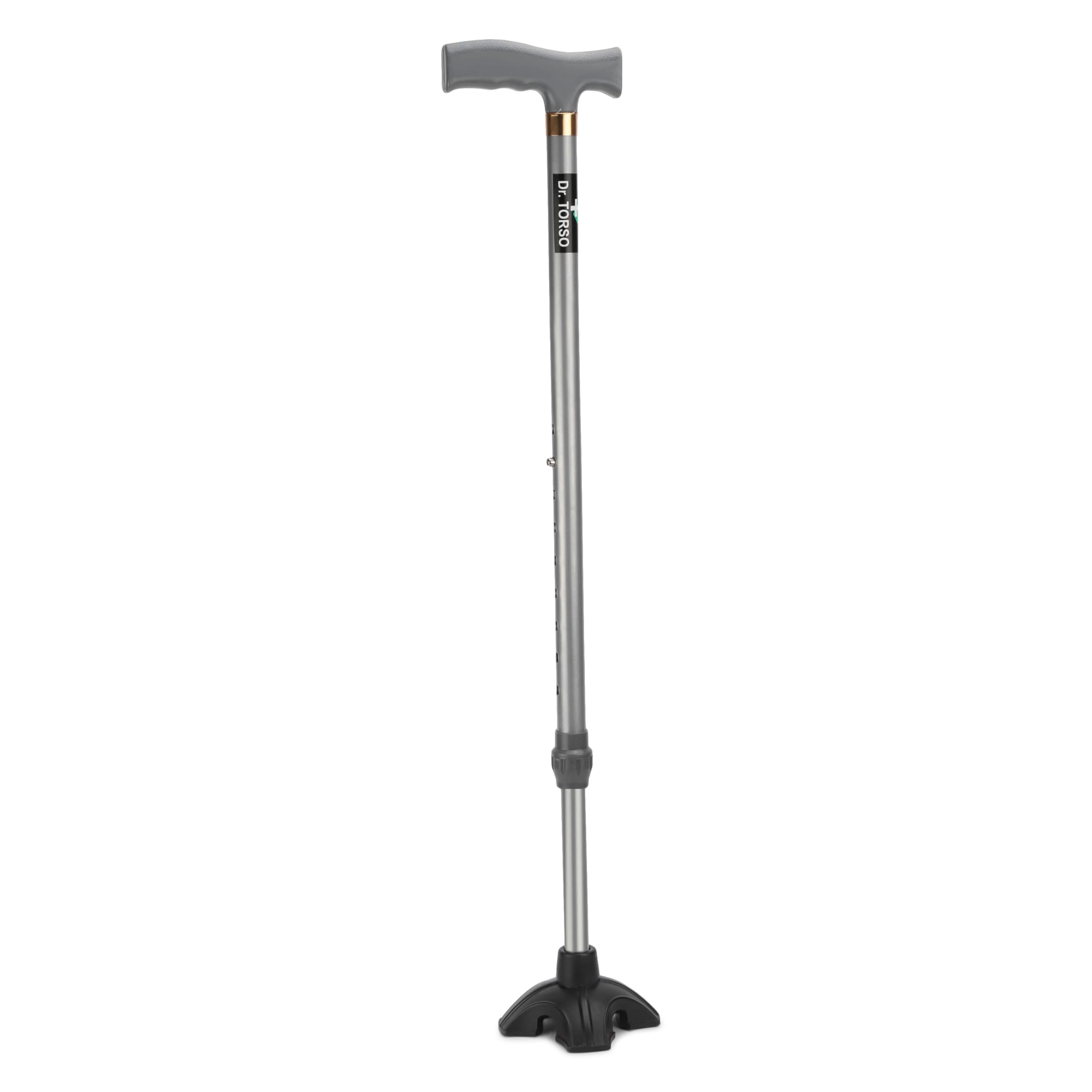 Strong 4 Leg Height Adjustable Walking Stick for Men & Women, Walking Cane for Old People Anniversary Special Edition (Grey)-image-41