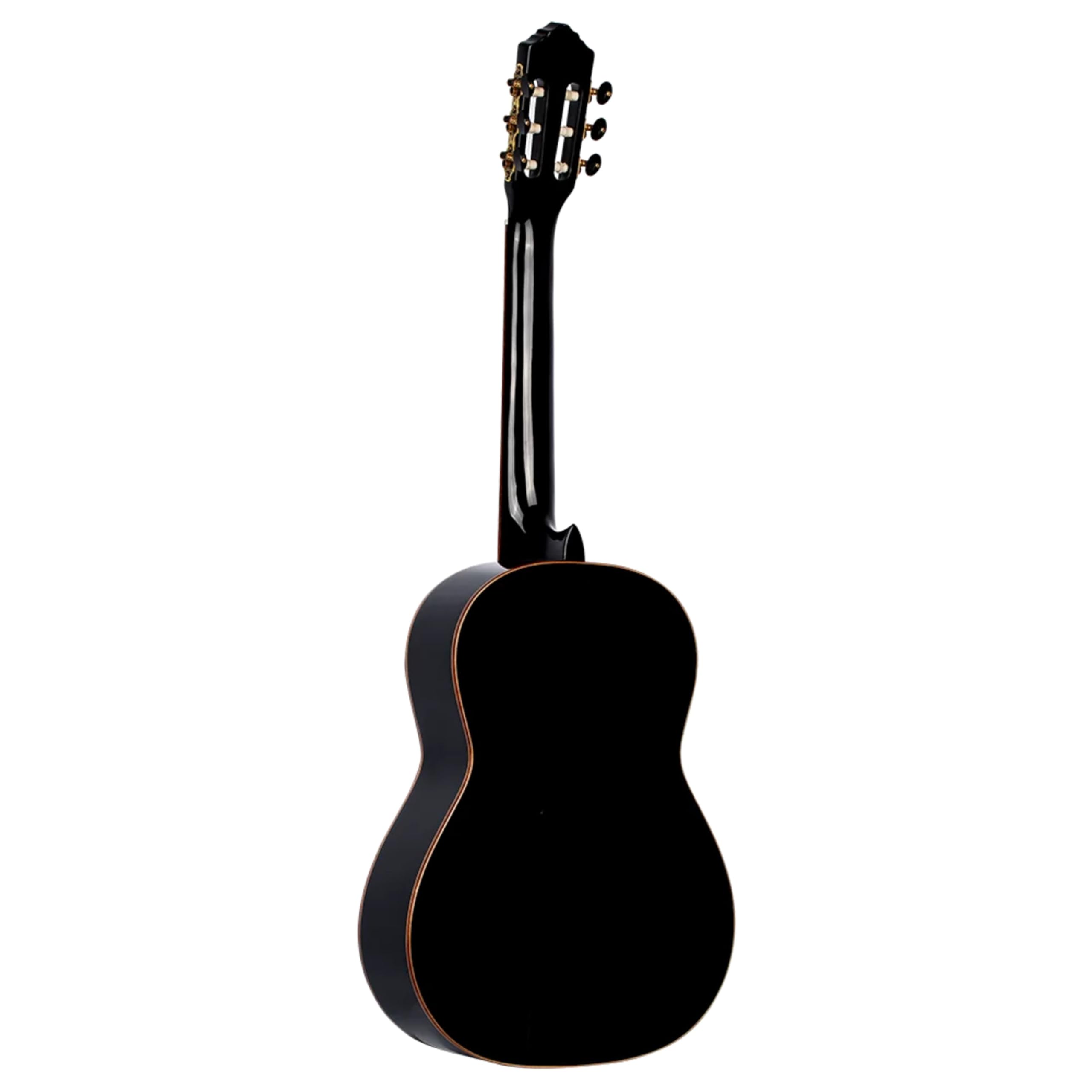 Ortega Guitars Chitarra Concerto Nera Misura Standard - Serie Family - include Gig Bag - mogano/top in abete (R221BK)