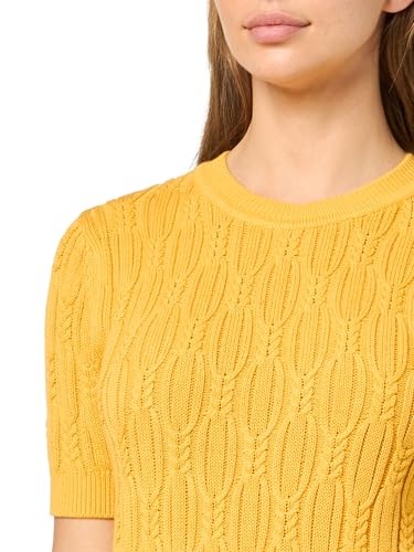 Image of Nautica Women's Short Sleeve Crew Neck Cable Solid Sweater