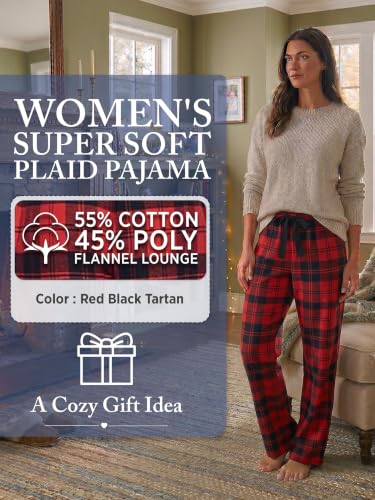 Image of Ashford & Brooks Women's Super Soft Flannel Plaid Pajama Sleep Pants