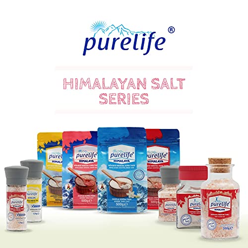 Purelife Himalayan Kosher Salt Pink Coarse Unrefined - Gourmet Natural Crystal Rock Salt With Minerals With Ceramic Mill - 1.1 Lbs / 4.23 Oz #TOP4
