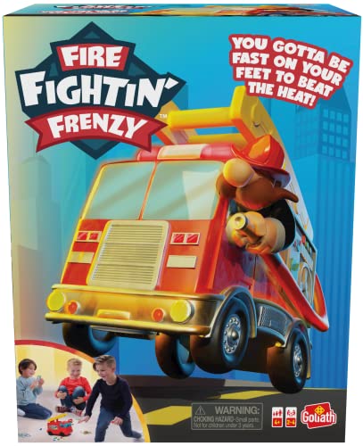 Goliath Fire Fightin' Frenzy Game - Fast-Paced Active Floor Play with Realistic Firetruck Action - Ages 4 and Up, 2-4 Players