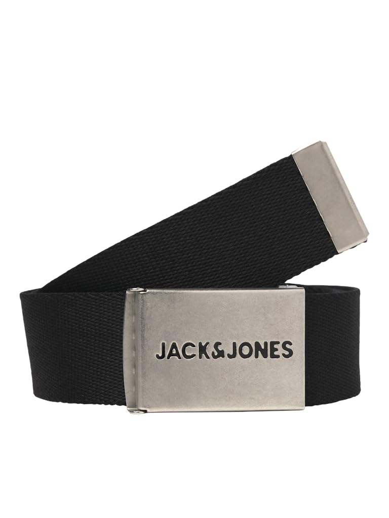 JACK & JONES Men's Jacsimon Belt Ln, Black, 95