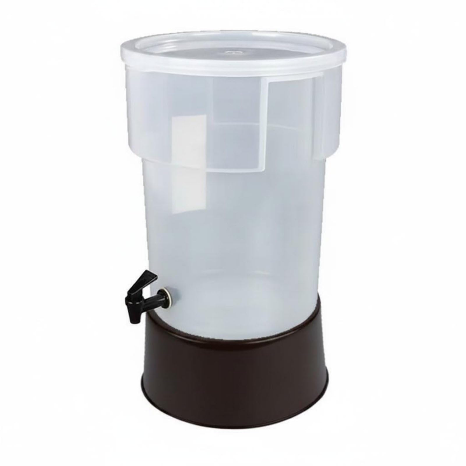 Homyl Saftausgabe Eimer Getränkespender für Smoothies Kalte Getränke Tragbarer Trinkspender mit Zapfhahn für Selbstbedienung Bankette Restaurants Outdoor Events, PP Rund 20L Saftbehälter Mit Sockel