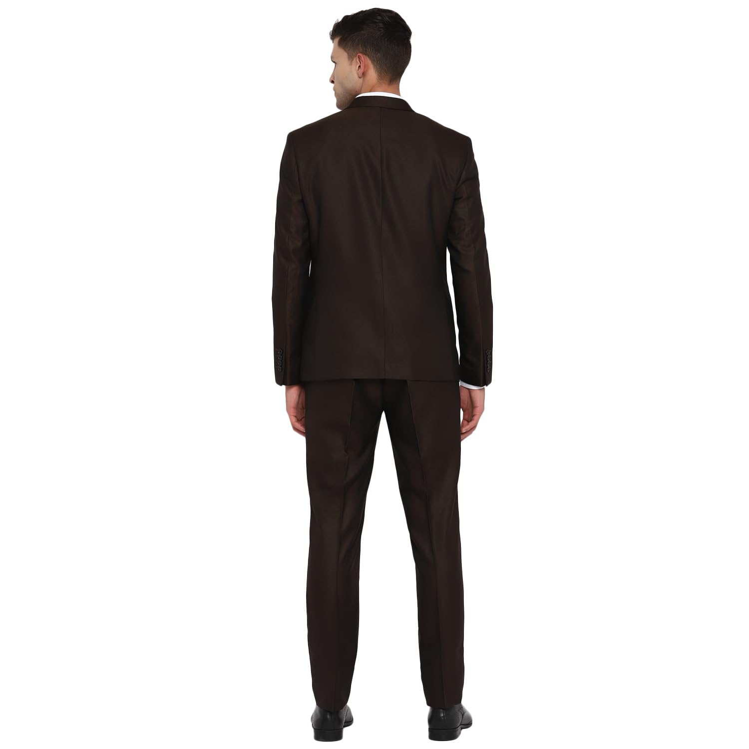 Turtle Men 100% Cotton Notch Lapel Collar Tailored Fit Brown Three Piece Party Suits - Image 2 thumbnail