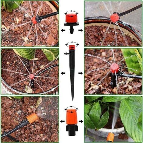 Kit Irrigazione a Goccia 148 Pezzi | Sistema di Micro-Irrigazione 30 Metri | Tubo Flessibile Regolabile per Giardino, Orto, Prato, Serra e Balcone | Risparmio Idrico