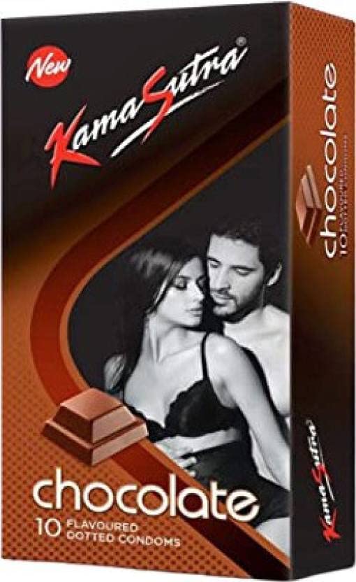 Image of Kamasutra Men's Condom - Vanilla & Chocolate Flavored, Dotted (Set of 2, 20 Sheets)