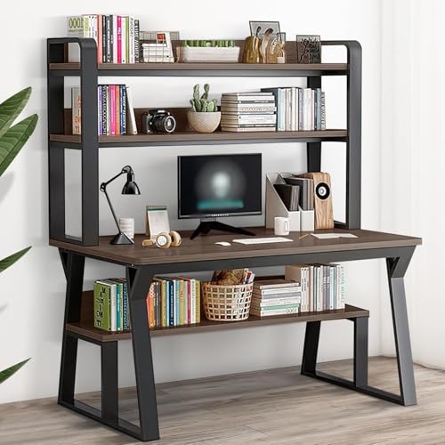 Catálogo para Comprar On-line Escritorios y mesas para ordenador , tabla con los diez mejores. 46 Escritorio de Computadora con Estante,Escritorio de Estudio,Mesa de Estudio con Estructura Metálica, Resistente Repisas, Diseño Minimalista, Fácil de Montar,para Oficina,...