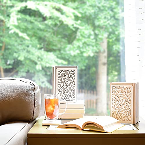 Cnk Book Ends Bookends For Book Shelves, Metal Book Ends For Home Office Heavy Books, Book Shelf Holder, Home Decorative, Book Stoppers, Book Holder, Set Of 2 White Infinite Leaves Bookends #TOP5