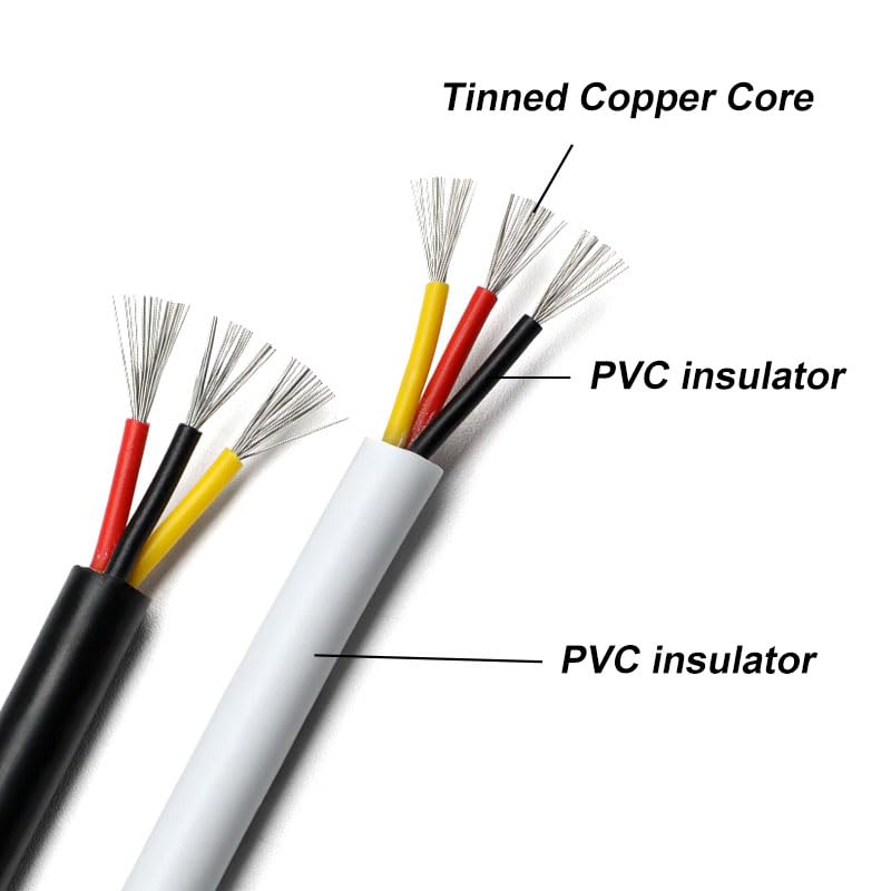 Cables electrónicos Blancos UL2464 de 2~10m 30 28 26 24 22 20 18 16 14AWG Canal de Control de señal 2 3 4 5 6 7 8 9 Cables de Audio de 10 núcleos(3 Cores,10 Meters,20AWG)