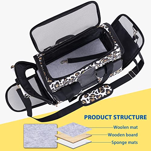 Petotw Pet Carrier Cat Carrier For Small Dogs, Dog Carrier, Cat Kennel, Airline Approved Dog Cat Pet Travel Carrier, Soft- Sided Pet Travel Carrier For Cats Dogs, Portable Foldable Pet Bag (Leopard) #TOP1