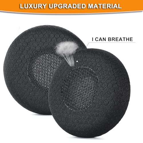 Defean Almohadillas para auriculares Jabra Evolve 65 40 30 20 (Tela de malla negra) | Diseño para comodidad todo el día miniatura 4