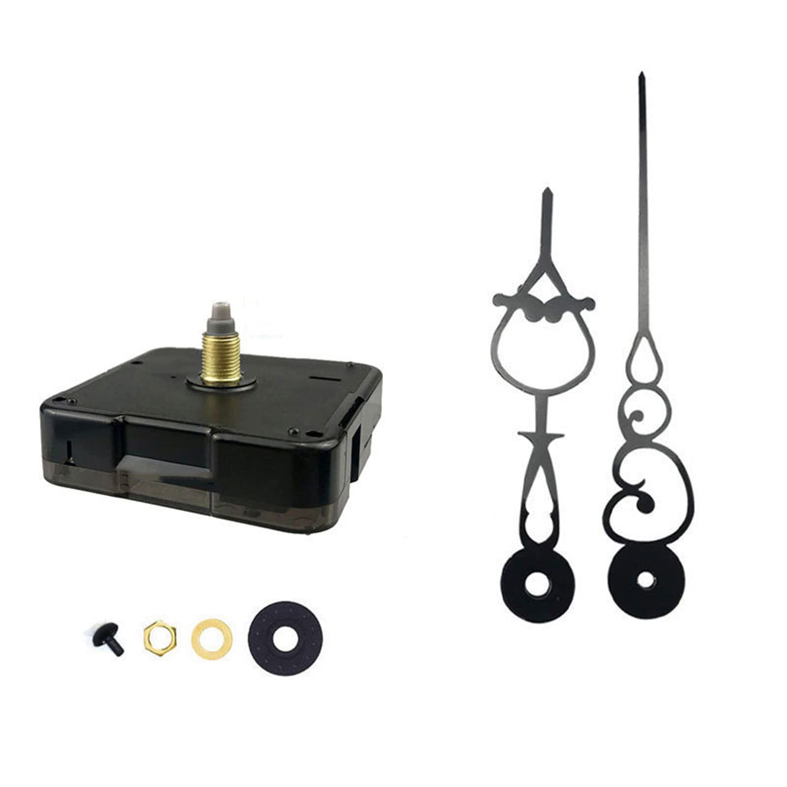 Kalttoy Black Second Point Quartz Clock Movement Mechanism Repair-Parts Wall Clock Movement Mechanisms Kit 0.23Inch Dial-Thickness Quartz Wall Mechanism Replacement Motor Battery Operated