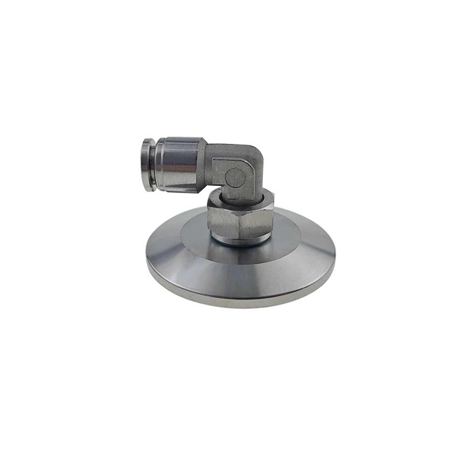 Zgposqkzsc One Color 1.5" Tri Clamp To 8Mm Pc Pneumatic Quick Connector Elbow Ss304 Stainless Steel