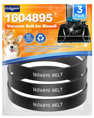 1604895 Belt for Bissell Powerforce Compact Upright Vacuum, 3 Pack