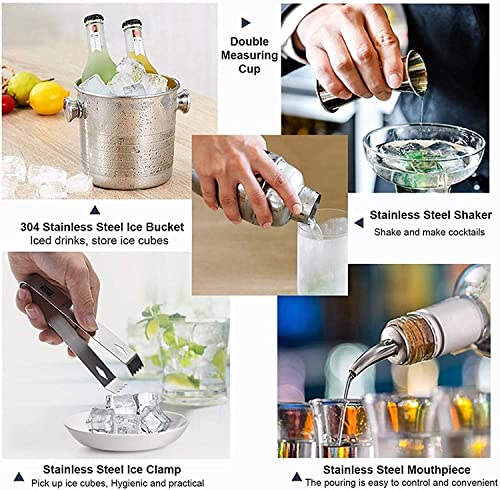 Kit Coctelera con 12 Piezas y Soporte de Acero Inoxidable miniatura 6