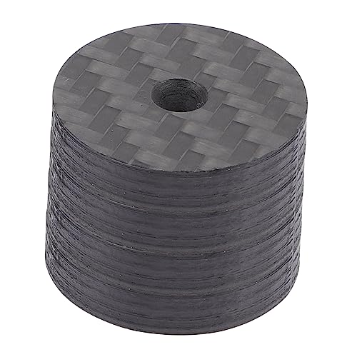 KICHOUSE 4Pcs Carbon Fiber Speaker Spikes Pads for Audio Speaker Feet Base Mats for Subwoofer CD Player and Amplifier Shockproof and High Strength Design