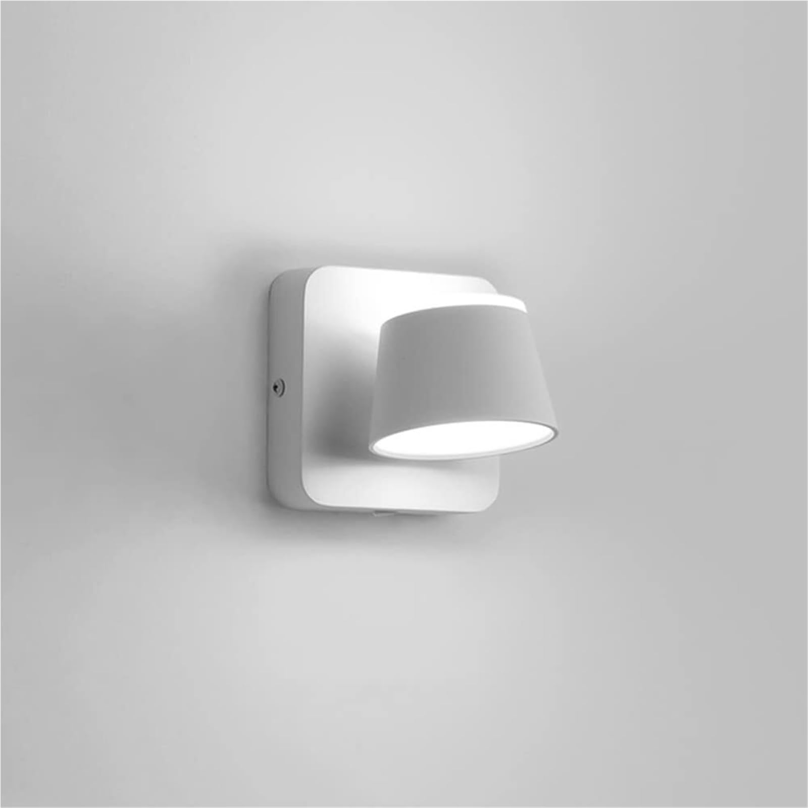 HUAYUSEDF Wall Lamps Sconces Mounted Reading Light Bedside Lamp, 360° Adjustable Hardwired Sconce with Switch, 6W Headboard Bed Night, Hotel Decor Wash Lights(Svart-6000k)(Blanc6000k)