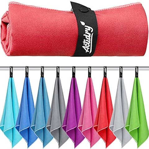 ACTiDRY Toalla de Microfibra - ligera y absorbente - rojo coral Cover