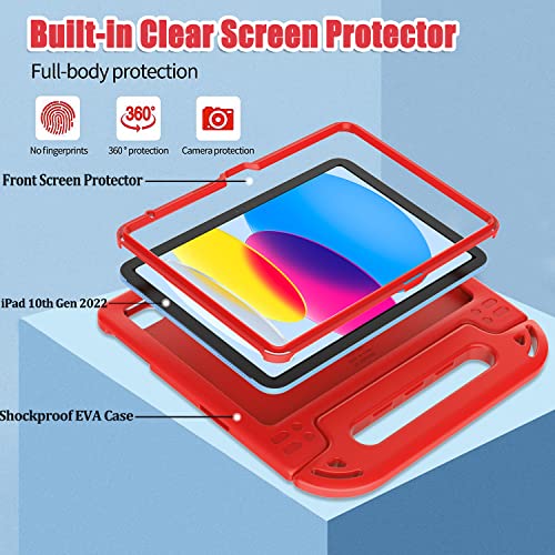 Surom Kids Case for iPad (A16) 11th Generation 11 inch 2025/10th Generation 10.9 inch 2022, with Built-in Screen Protector - Image 3