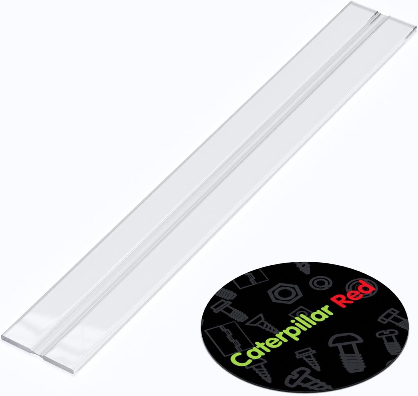 3x Clear 300mm (11 13/16 in) Low Profile Flexible Living Hinges