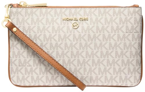 Michael Kors Bolsa de pulso Jet Set com zíper superior médio, Baunilha/Bolota, One Size