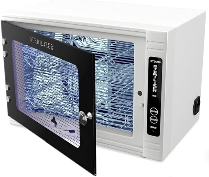 UV Light Nail Tool Cleaning Machine,12L Extra Capacity Cleaning Supplies for Barber,Salon,UV Light Box Cleaner Cabinet