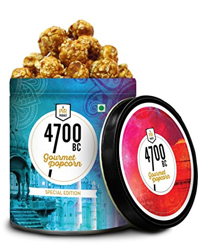 Image of 4700BC Gourmet Popcorn: Tiramisu Chocolate Tin, 135g & 4700BC Himalayan Salt Caramel Popcorn, Tin, 125g
