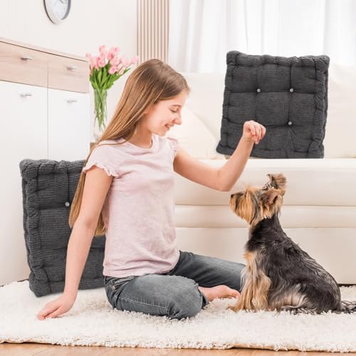 Juego de 2 cojines de silla acolchados para asiento exterior e interior 6