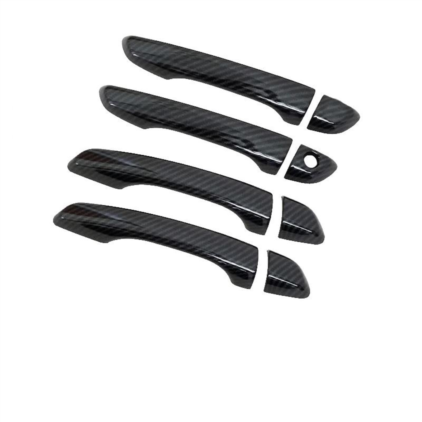 Csspdm Carbon Car Exterior Door Handle Cover Trim Sticker Overlays Styling For Peugeot 208 P21 2020-2023 2022 2021(Carbon)