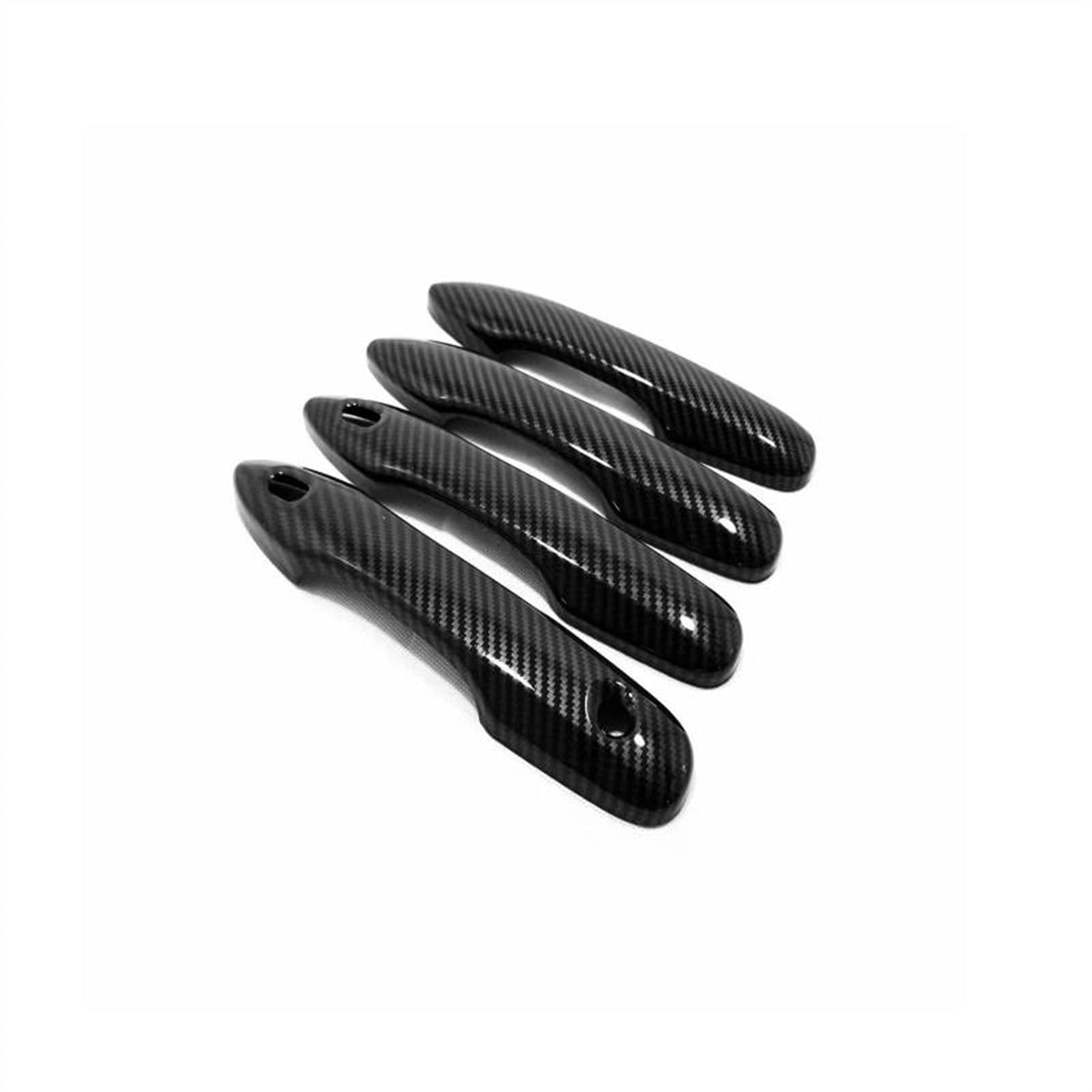 Slimes Carbonfiber A Door Handle Covers 4 Pieces Car Electric Plate Exterior Cover For Toyota Bz4x For Subaru Solterra 2022 2023 Protection(Carbonfiber A)