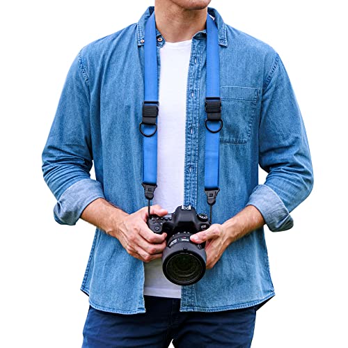 PROfezzion DSLR Camera Shoulder Neck Strap with Metal Secure Quick Release Buckle for D3500 D5600 D7500 D750 D780 D810 D850 D3 D4 D5 Canon 2000D 850D 800D 90D 80D 7D 6D 6DII 5D Mark IV & More