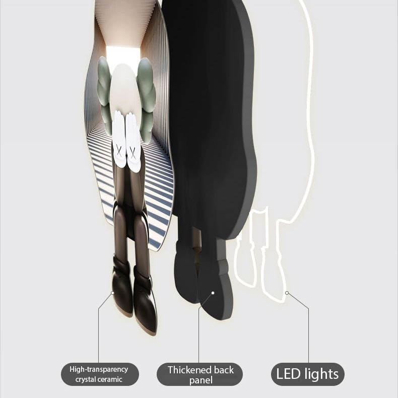 Dekoracyjny zegar ścienny LED 3D, dekoracja domu, obraz ścienny do salonu i wejścia, design bez obramowania