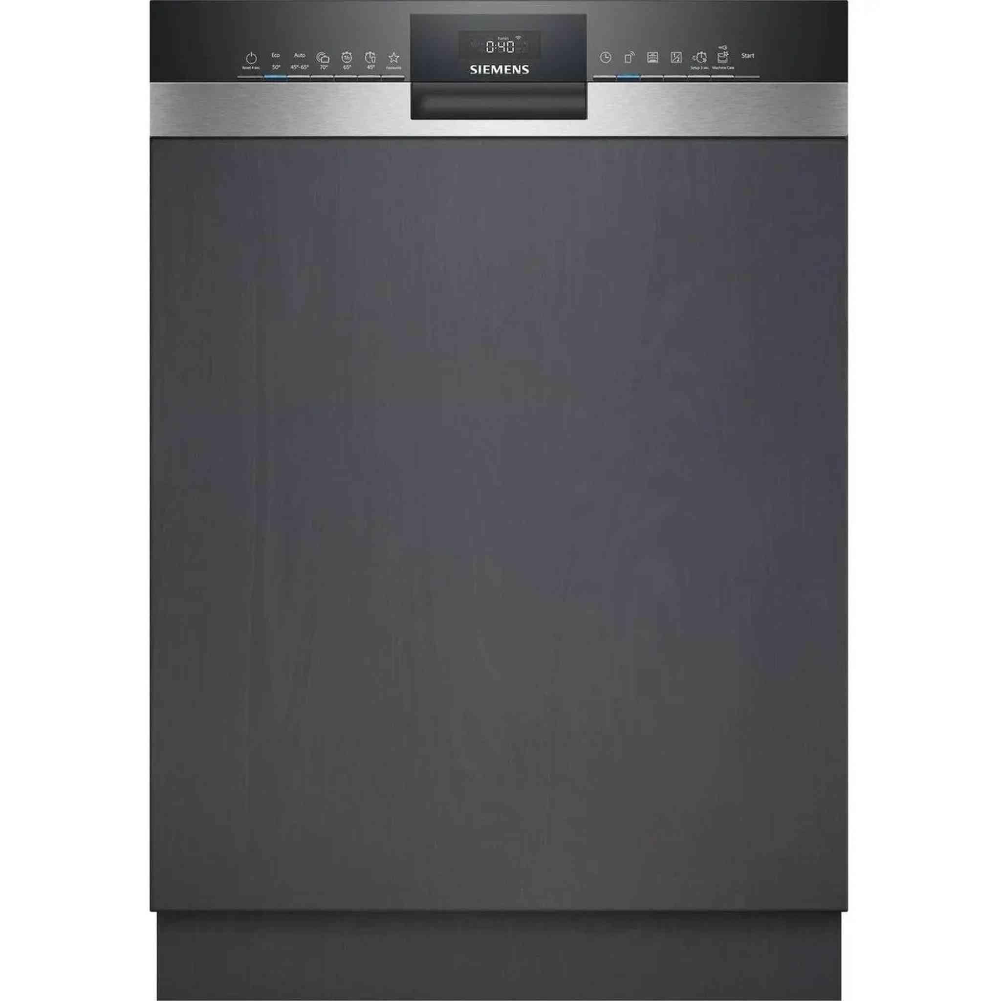 Siemens SN53HS10TE iQ300 - Lavavajillas inteligente parcialmente integrado, 60 cm de ancho, cesta para cubiertos, acero inoxidable, silenciosa con iQdrive, aquaStop, cesta superior regulable en altura