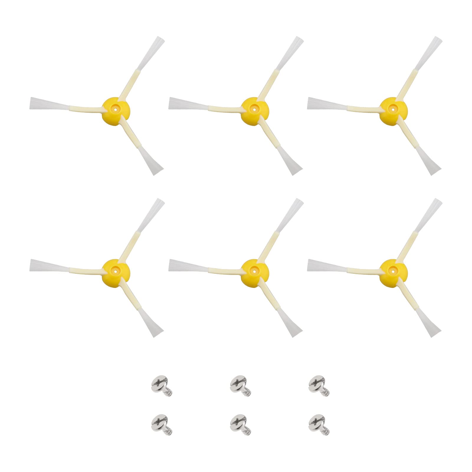 ECSiNG 6PCS Replacement Side Brushes Compatible with iRobot Roomba 800&900 Series Robot Vacuum Cleaner Spare Part Accessories Brush Kit with Fixing Screws