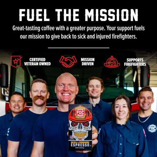Image of Fire Department Coffee Skull-Crushing Espresso Ground Coffee - 12 Ounce (Pack of 6)