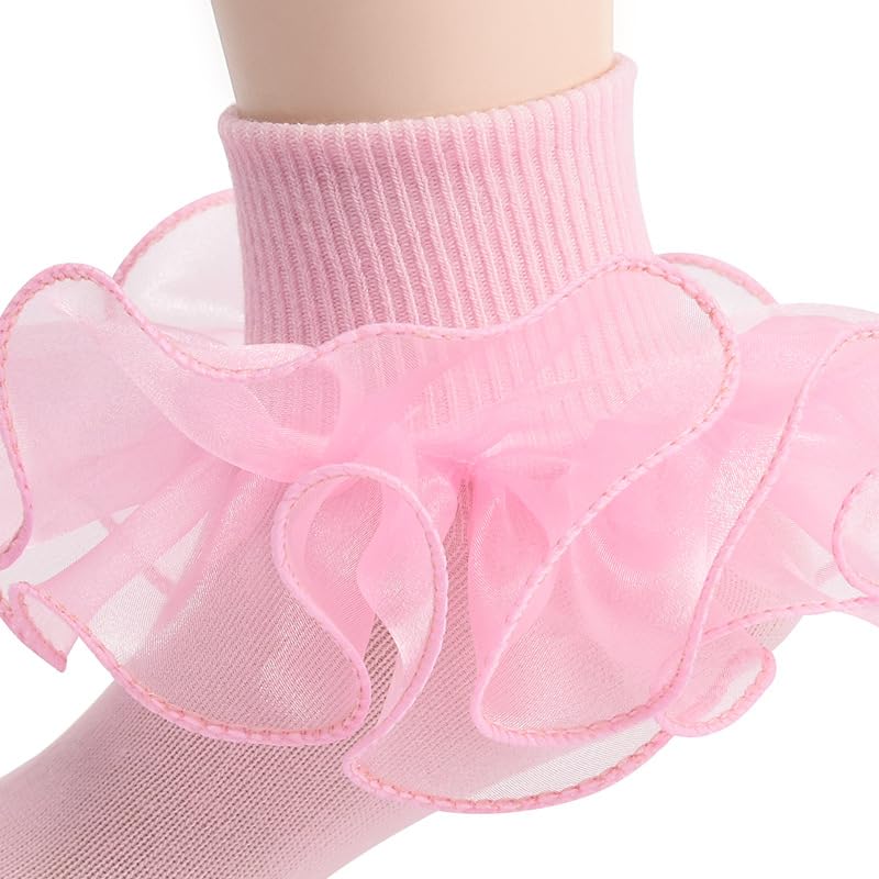Image of Birthday Outfit Girl Toddler 3 Pcs Skirt Sets Birthday Girl Shirt and Tutu Skirt with Lace Ruffle Socks