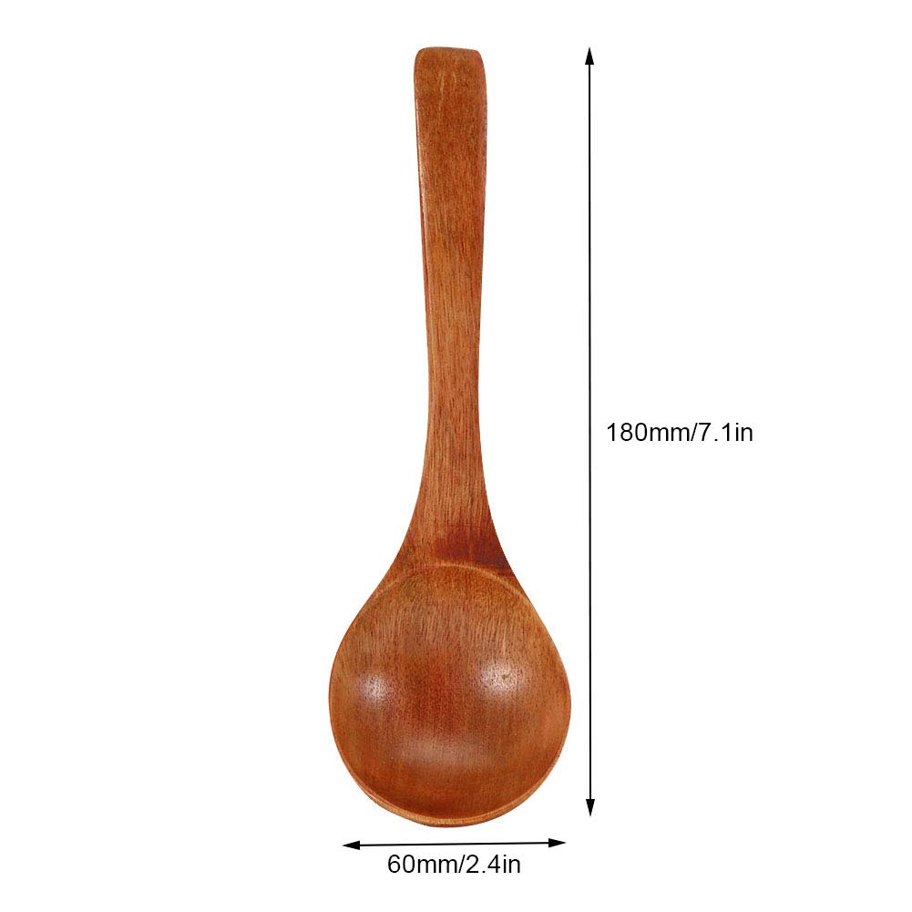 Cucchiaio lungo in legno, 50,8 cm, resistente al calore, con manico liscio anti-scottatura, utensili da cucina con foro per appendere per mescolare cucchiaio lungo