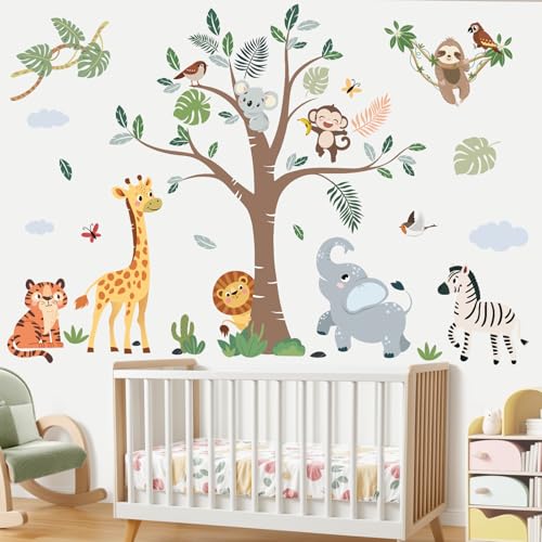 Vinilos decorativos animales selváticos 30x90cm 2 piezas miniatura 2