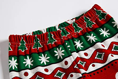 Conjunto de pijama de Natal para meninos e meninas para crianças de dinossauro planeta pijama 3-7T,