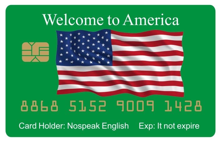 Aromabug Welcome to America Official Card 4 Pack, Raised Numbers on front. Serial number on back side. Collector item.