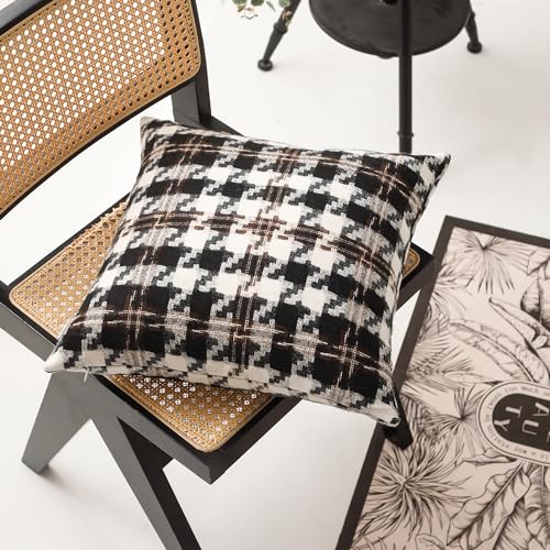 Amaroti 001 Jacquard Houndstooth Decorative Throw Pillow Covers thumb #2