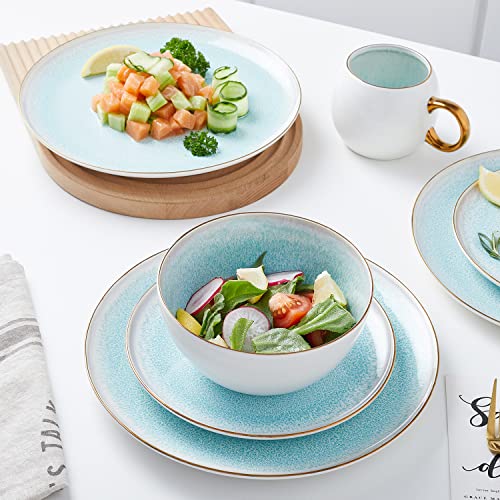 Stone Lain Josephine Porcelain Dinnerware Set, 16-Piece Service for 4, Mint - Image 5