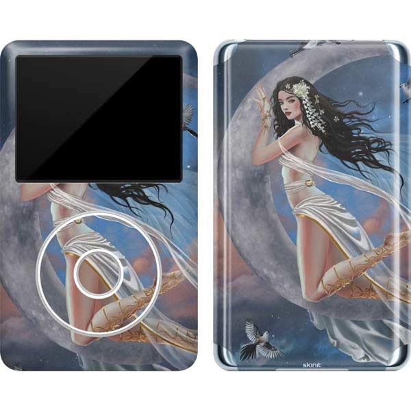 Skinit Decal MP3 Player Skin Compatible with iPod Classic (6th Gen) 80GB - Originally Designed Fairy on Moon with Birds by Nene Thomas Design